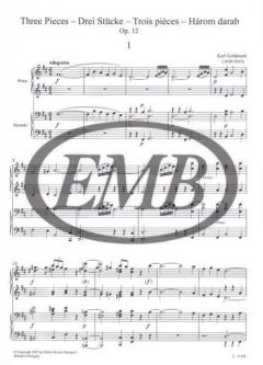 Drei Stücke für Klavier zu vier Händen von Karl Goldmark im Alle Noten Shop kaufen