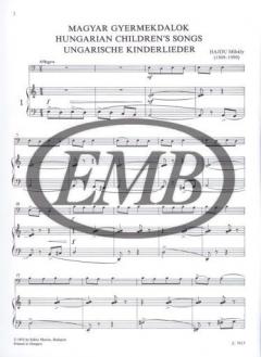 Ungarische Kinderlieder für Violoncello und Klavier von Mihaly Hajdu im Alle Noten Shop kaufen