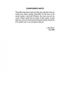 50 Collected Songs von Ned Rorem 