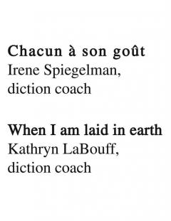 Diction Coach: Arias For Mezzo-Soprano 