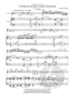 Tango Song And Dance For Violin And Piano von Andre Previn im Alle Noten Shop kaufen