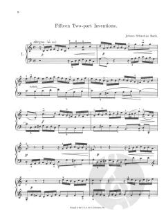 15 zweistimmige Inventionen BWV 772-786 von Johann Sebastian Bach 