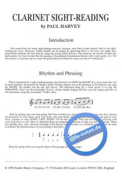 Clarinet Sight-Reading von Paul Harvey 