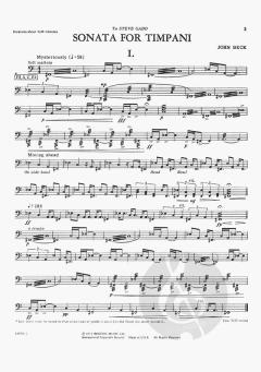 Sonata For Timpani von John H. Beck 