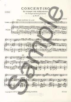 Concertino for Trumpet and Strings Op. 45 No. 6 von Lars-Erik Larsson im Alle Noten Shop kaufen