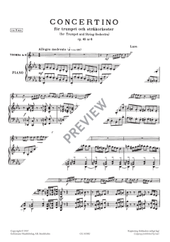 Concertino for Trumpet and Strings Op. 45 No. 6 von Lars-Erik Larsson 