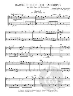 Baroque Duos For Bassoons 