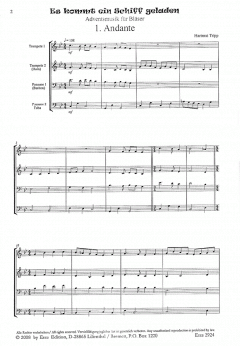 Es kommt ein Schiff geladen (Bläser) (Hartmut Tripp) 