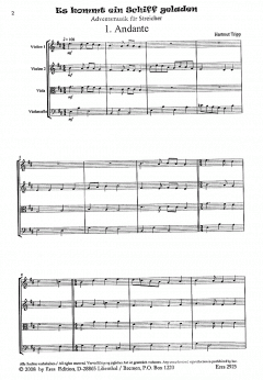 Es kommt ein Schiff geladen (Streicher) von Hartmut Tripp im Alle Noten Shop kaufen