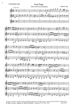 Fugen Zauber (2-3 Klarinetten in Bb) von Hartmut Tripp 