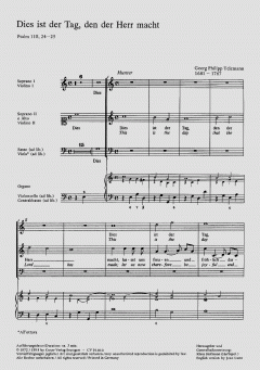 Dies ist der Tag, den der Herr macht (Georg Philipp Telemann) 