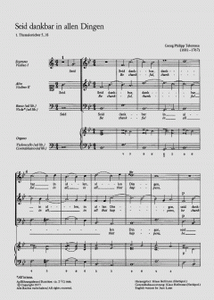 Seid dankbar in allen Dingen (Georg Philipp Telemann) 