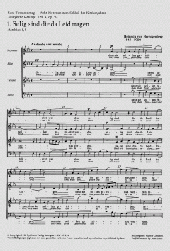 Liturgische Gesänge von Heinrich von Herzogenberg (Download) 