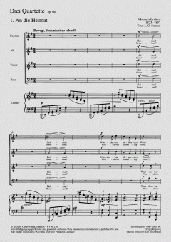 Brahms: Drei Quartette op. 64 (Johannes Brahms) 