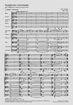 Symphonie concertante pour violoncello et orchestre von Jean Langlais 