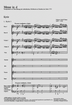 Messe in d von Johann Adolf Hasse 