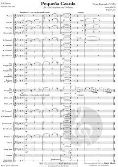 Pequena Czarda For Alto Saxophone (Pedro Iturralde) 