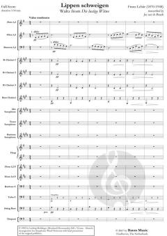 Lippen schweigen For Orchestra (Franz Lehár) 