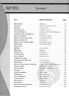 Kurt Weill Songs Vol. 1 