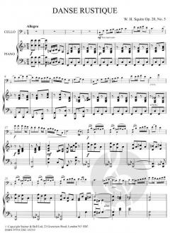 Danse Rustique von William Henry Squire für Violoncello und Klavier im Alle Noten Shop kaufen