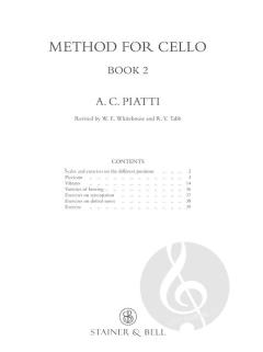 Method For Cello Book 2 von Alfredo Piatti im Alle Noten Shop kaufen