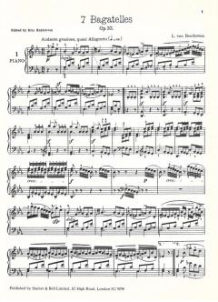 The 17 Bagatelles Op. 119 and Op. 126 von Ludwig van Beethoven 