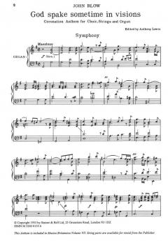 God Spake Sometimes In Visions von John Blow 