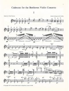 Cadenzas For Violin Concerto In D von Ludwig van Beethoven im Alle Noten Shop kaufen