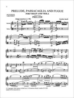 Prelude, Passacaglia and Fugue von Gordon Jacob für Violine und Viola im Alle Noten Shop kaufen