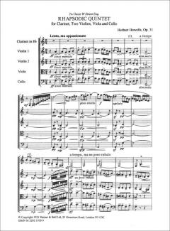 Rhapsodic Quintet, Op. 31 (Herbert Howells) 