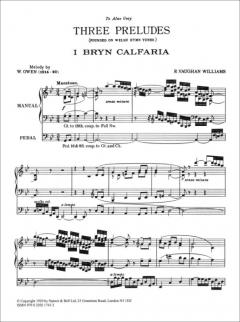 Three Preludes Founded on Welsh Hymntunes von Ralph Vaughan Williams 