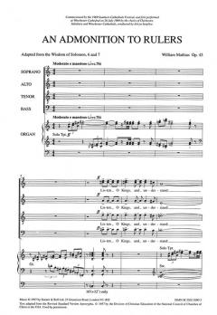 An Admonition To Rulers, Op. 43 (William Mathias) 