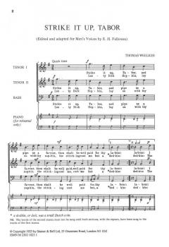 Strike It Up, Tabor (Thomas Weelkes) 