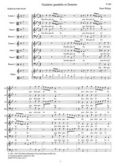 Gaudens Gaudebo In Domino (Peter Philips) 