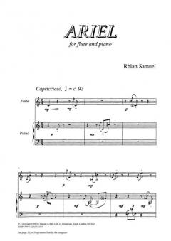 Ariel von Rhian Samuel für Flöte und Klavier im Alle Noten Shop kaufen
