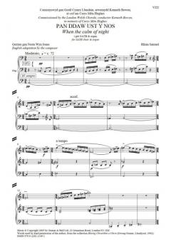 Pan Ddaw Ust Y Nos/When The Calm Of Night (Rhian Samuel) 