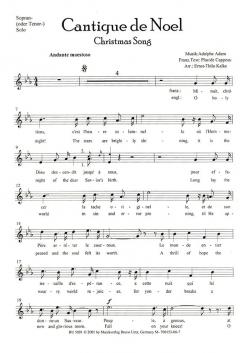 Cantique de Noel - Satz mit Solo- und Chorstimmen (Adolphe Charles Adam) 