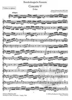 Brandenburgisches Konzert Nr. 5 in D-Dur BWV 1050 von Johann Sebastian Bach 