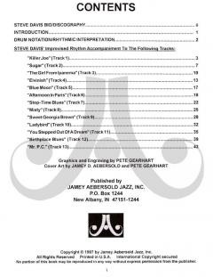 Drum Transcription Aebersold Vol. 70 - Killer Joe (Jamey Aebersold) 