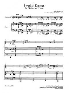 Schwedische Tänze op. 63 von Max Bruch 