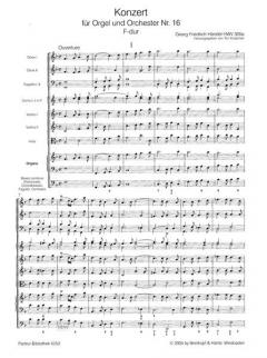 Orgelkonzert Nr. 16 F-Dur HWV 305a von Georg Friedrich Händel 