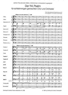 Der 114. Psalm op. 51 von Felix Mendelssohn Bartholdy 