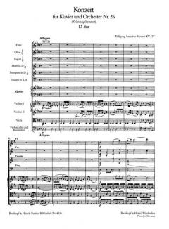 Klavierkonzert D-Dur KV 537 von Wolfgang Amadeus Mozart 