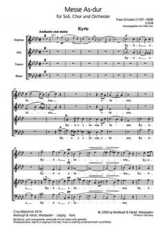 Messe As- D 678 Chorpartitur (Franz Schubert) 
