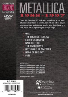 Legendary Guitar Licks 1988-1997 von Metallica 