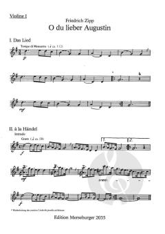 O du lieber Augustin für Streichquartett oder -orchester von Friedrich Zipp im Alle Noten Shop kaufen (Einzelstimme) - MERSEB2035-VL12