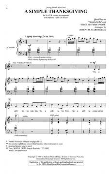 A Simple Thanksgiving (Joseph A. Martin) 
