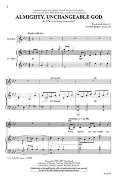 Almighty, Unchangeable God (Cindy Berry) 