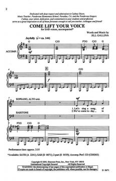Come Lift Your Voice (Jill Gallina) 