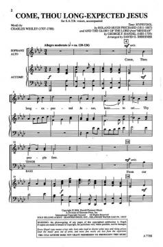 Come, Thou Long Expected Jesus 